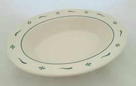 Longaberger Woven Traditions Heritage Green Oval Vegetable Serving Bowl - $34.00