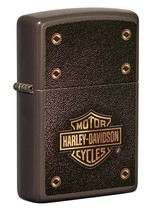 Zippo Lighter 49466 Harley-Davidson® Logo Leather Design Brown Windproof Lighter - £28.69 GBP