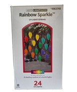 Gemmy Lightshow 24 Count C9 Rainbow Sparkle Multicolor LED Christmas Lig... - £25.63 GBP