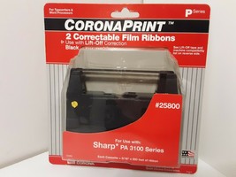 Corona Print 2 Correctable Film Ribbons P25800 P Series For Sharp PA3100 New - $15.83
