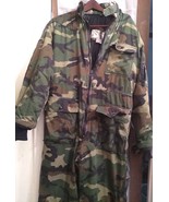 Vtg 90s DUCK BAY Mens M Forest Camo Treebark Hunting Coveralls Suit Ther... - £73.57 GBP