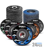 Shall 24-Pack Flap Disc, 4-1/2&quot; X 7/8&quot;, Zirconia Grinding Wheel 40/60/80... - £31.80 GBP