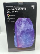 Sharper Image LED Color Changing Himalayan Salt Lamp USB Powered Pink Purple Red - £15.22 GBP