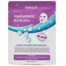 BellaLab - Hyaluronic Acid (5%) Cosmetic Mask Sheet, Cellulose Fiber Facial Mask - £19.80 GBP