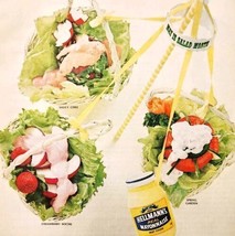 1966 Hellmanns Real Mayonnaise Salad Month Recipe Advertisement Condimen... - $24.99