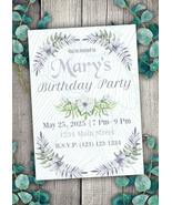 Personalized Pastel Floral Invitation - £7.89 GBP - £59.24 GBP