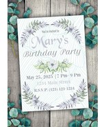 Personalized Pastel Floral Invitation - £7.89 GBP - £59.24 GBP