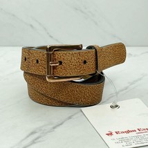 Embossed Brown Leather Belt Size 30 - £15.49 GBP