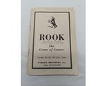 Parker Brothers Rook The Game Of Games Rulebook - £7.11 GBP