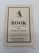 Parker Brothers Rook The Game Of Games Rulebook - £7.09 GBP