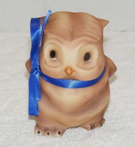 Artaffects Blue Ribbon &quot;Oliver Owl&quot; Porcelain Figurine Euc - £10.38 GBP