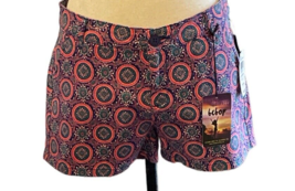 Bebop Be You Be Free Women Chino Shorts Junior Size 9 Dark Blue Pink Pockets - £15.61 GBP