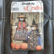 Simplicity 8384 Witch Scarecrow Halloween Large Dolls Craft Sewing Pattern Uncut - £6.86 GBP