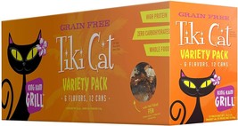 Tiki Pets Cat King Kamehameha Luau Variety Pack 2.8oz. (Case of 12) - £30.21 GBP