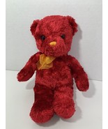 Aurora Peeple Pals red teddy bear yellow orange nose bow ribbon plush st... - £15.56 GBP