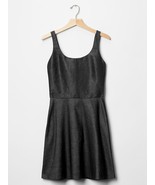 New GAP Women Chambray Black Ballet Fit &amp; Flare Denim Tank Sleeveless Dr... - $39.59