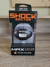 Shock Doctor Max Airflow Mouth Guard Black Tether Included New - £14.45 GBP