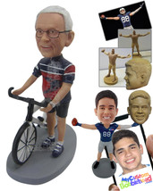 Personalized Bobblehead Cyclist Walking Next To Road Bike Relaxing The Leg Muscl - £82.14 GBP