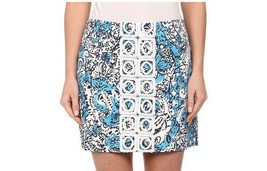 $88 Lilly Pulitzer Sz 6 Marigold Skort Blue &amp; White Embroidery Shorts Sk... - $26.99