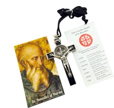 Westman Works St Benedict Crucifix Necklace with Holy Card 3 - $73.26