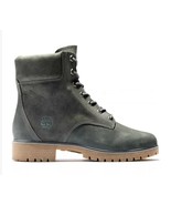 TIMBERLAND WOMENS JAYNE WATERPROOF 6&quot; LEATHER BOOT DARK GRY NUBUCK A2DVK - £88.12 GBP