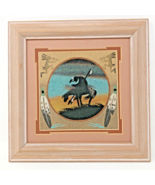 VTG 90s Navajo Sand Painting Horse “End Of The Trail” Framed &amp; Signed Wa... - £27.65 GBP
