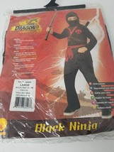 Ninja Black Dragon Costume Child Cosplay Brotherhood Rubie&#39;s Large 2014 - £7.51 GBP