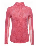 NWT Ladies IBKUL CORAL TONAL SNAKE Long Sleeve Mock Golf Shirt - XXL - $953.53 MXN