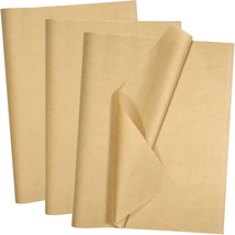 100 Sheets Kraft Tissue Paper - Artdly 14 X 20 Inches Recyclable Brown Wrapping  - £11.21 GBP