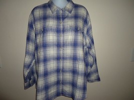 Women  Old Navy Button Front, Long Sleeve Relaxed Flannel Shirt Size L NWT - £15.29 GBP