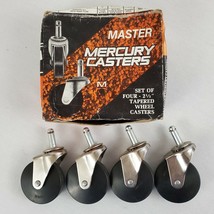Master Mercury Casters D472-1/2 GH Set of Four 2-1/2&quot; Tapered Wheel Casters NOS - £16.73 GBP