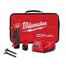 Milwaukee 2485-22 M12 FUEL 1/4 Inch Right Angle Die Grinder 2 Battery Ki... - £352.33 GBP