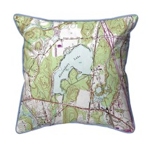 Betsy Drake Alexander&#39;s Lake, CT Nautical Map Large Corded Indoor Outdoor - £42.80 GBP