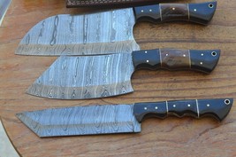damascus hand forged knife and fork BBQ hunting set From The Eagle Collectio7432 - £87.31 GBP