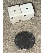 Two Regular 6-Sided Dice, White &amp; Black Dots - £1.59 GBP