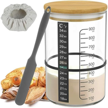 Pro Sourdough Bread Starter Kit - 34 Oz Sourdough Jar with 5 Unique Feat... - $28.16