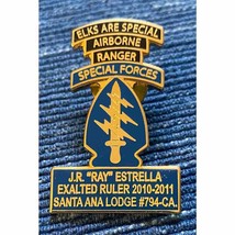 Santa Ana CA Elks Lodge Exalted Ruler J.R. Ray Estrella 2010 BPOE Lapel Pin 957A - £11.21 GBP