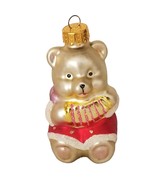 Christmas Ornament Hand Blown Glass Teddy Bear Thomas Pacconi Classics 2... - £15.75 GBP