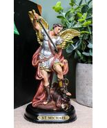 God&#39;s General Archangel Michael Slaying Satan Holy Religious Christian F... - $400.16 MXN