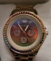 Juicy Couture Watch Gold Ladies Rainbow Face New RRP £125 Wrist Crystals... - $66.96