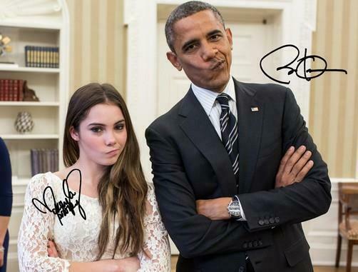 MCKAYLA MARONEY &amp; BARACK OBAMA SIGNED PHOTO 8X10 RP AUTOGRAPHED PICTURE - $19.99