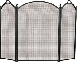 3 Fold Arched Screen, Black - £194.37 GBP