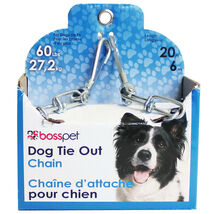 PDQ Silver Steel Dog Tie Out Chain - $18.95