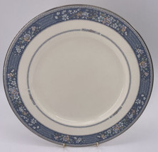 Noritake Randolph Fine China 10 5/8 Dinner Plate White/Peach Flowers, Blue Band - £10.94 GBP