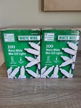 Home Accents 100ct x2 Warm White LED Mini String Lights Christmas White ... - $23.75