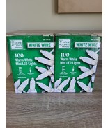 Home Accents 100ct x2 Warm White LED Mini String Lights Christmas White ... - $23.75
