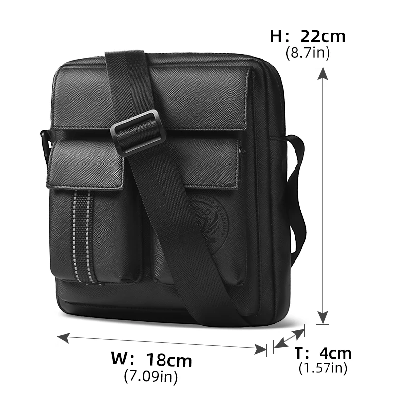 HK Luxury Men&#39;s Bag For 7.9 Inch iPad Casual Men Crossbody Messenger Bag... - $73.99