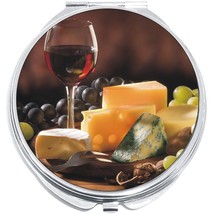 Wine and Cheese Compact with Mirrors - Perfect for your Pocket or Purse - $11.76