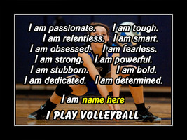 Rare Personalized Volleyball Poster Print, Unique Daughter Motivation Gift - £19.54 GBP+