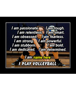 Rare Personalized Volleyball Poster Print, Unique Daughter Motivation Gift - $34.28 CAD+